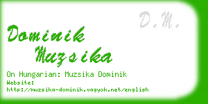 dominik muzsika business card